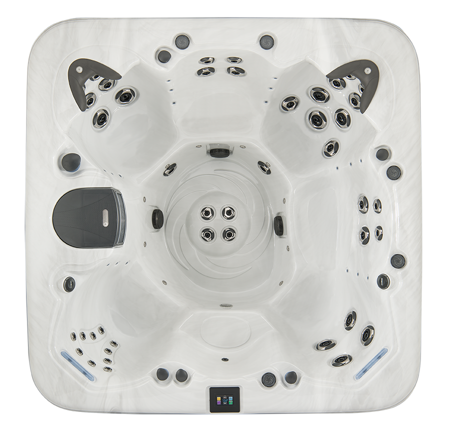 square hot tub design view