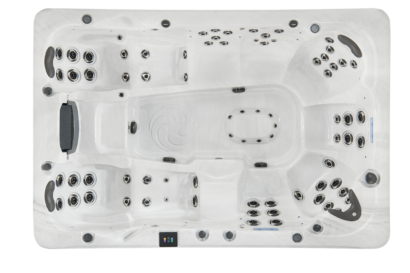 large rectangle hot tub design view