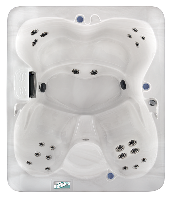 square hot tub design view